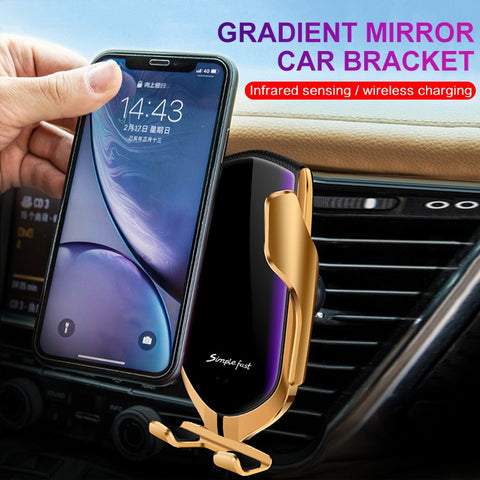 Image of 360 Rotation QI Silicone Pad Wireless Fast Car Charger Wireless Car Phone Holder