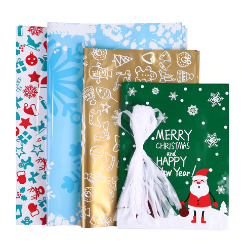 Image of Drawstring Holiday Gift Bags