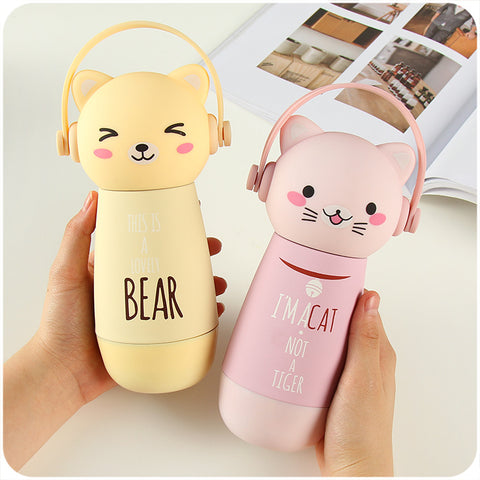 Image of Cat Insulated Thermos Water Bottles