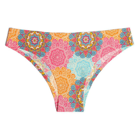 Image of Print Mesh Breathable Seamless Panties Underwear Sexy Thongs