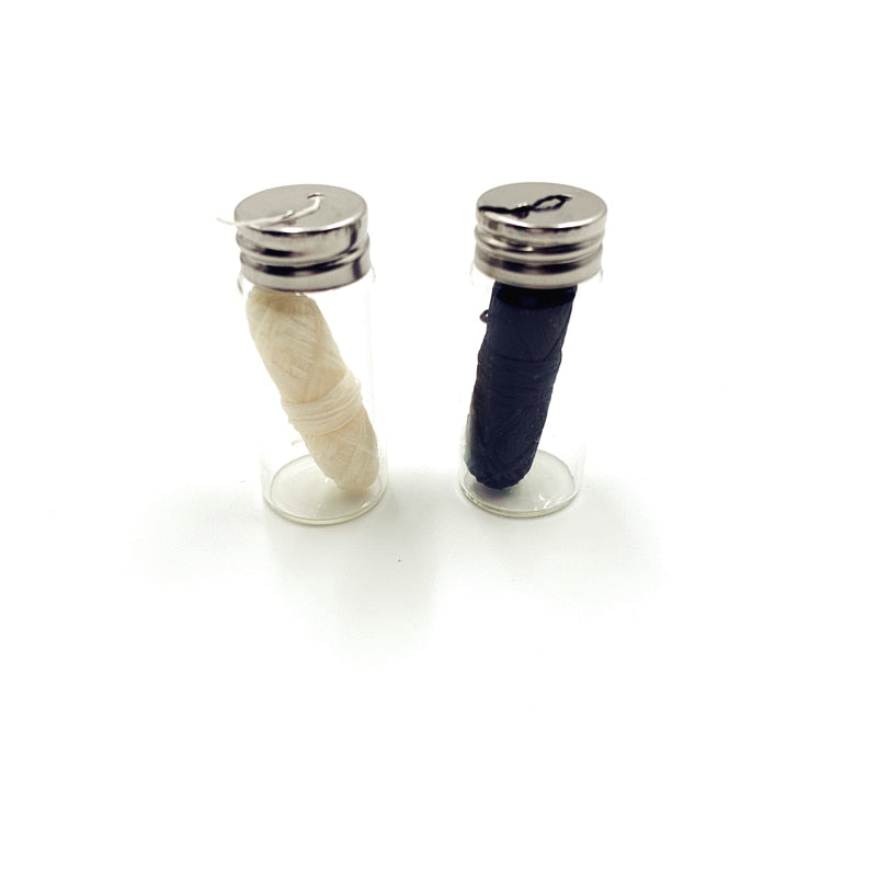 Natural bamboo fiber with activated charcoal dental floss