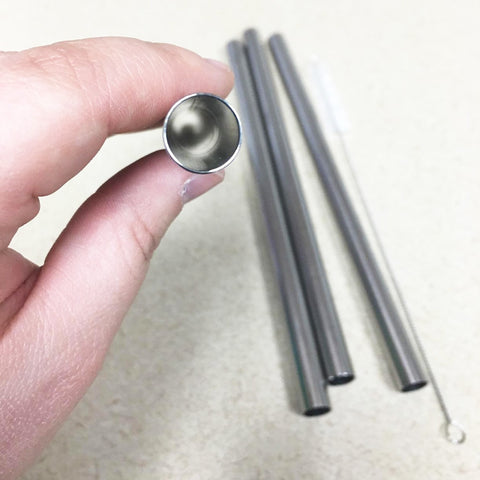 Image of 4Pcs Stainless Steel Reusable Drinking Straws