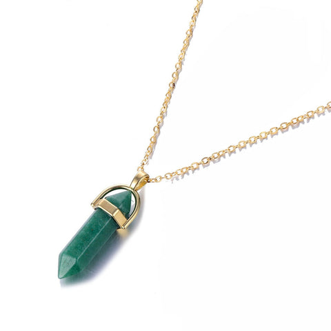 Image of Hexagonal Column Quartz Necklaces Pendant