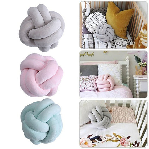 Image of Handmade Knot Ball Pillow