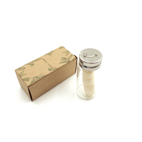 Image of Natural bamboo fiber with activated charcoal dental floss