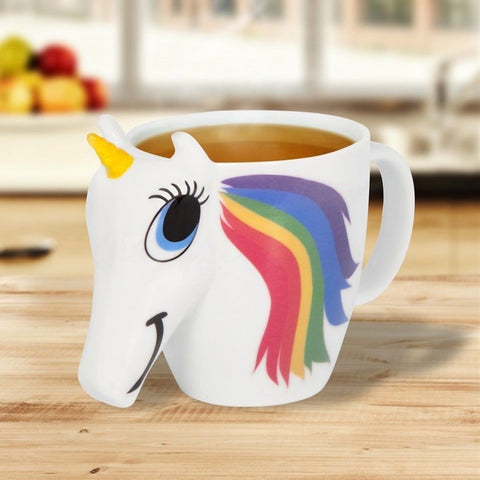 Image of Color Changing Rainbow Unicorn Mug