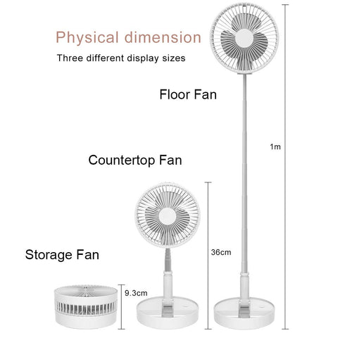 Image of Telescopic Folding USB Charging Fan