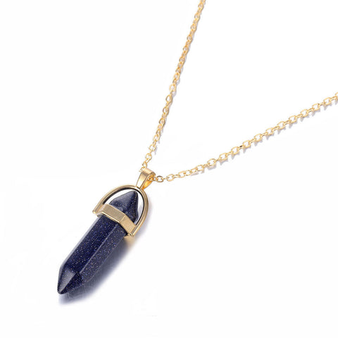 Image of Hexagonal Column Quartz Necklaces Pendant