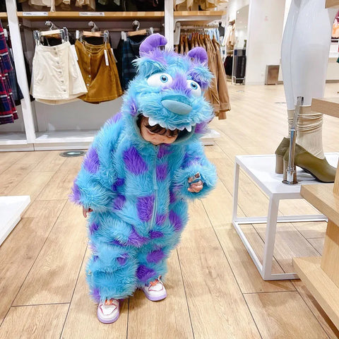 Image of Cute Animal Baby Jumpsuit With Hooded Zipper