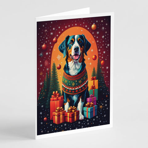 Image of Appenzeller Sennenhund Holiday Christmas Greeting Cards Pack of 8