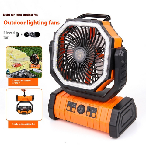 Image of Outdoor Household Power Bank LED Light Camping Fan