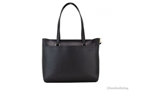Image of Michael Kors Maisie Large Black Pebbled Leather 3-in-1 Multifunctional Crossbody Clutch Tote Bag