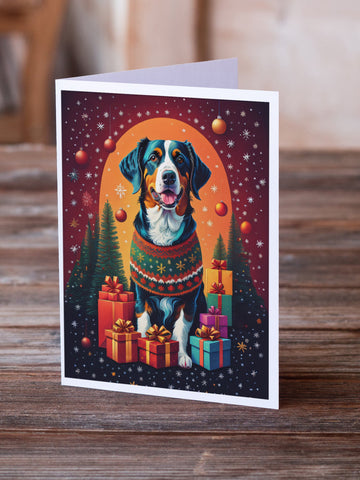 Image of Appenzeller Sennenhund Holiday Christmas Greeting Cards Pack of 8
