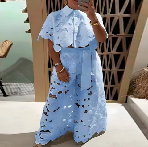 Image of Pluzi Set: Lightweight Lace Pants and Top (Summer 2025)