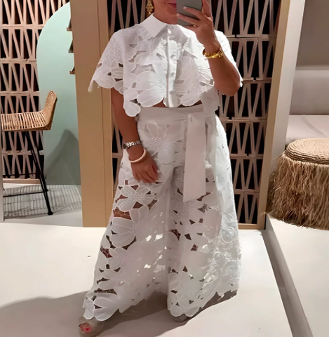 Image of Pluzi Set: Lightweight Lace Pants and Top (Summer 2025)