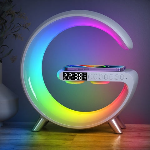 Image of Multifunctional Wireless Charger Alarm Clock Speaker