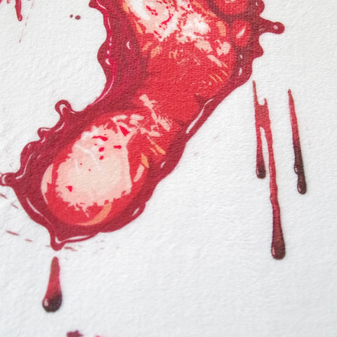 Image of Anti-Slip Bloody Footprints Bath Mat