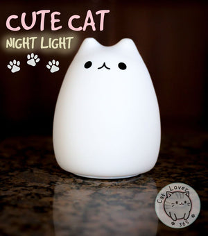 Cute Color Changing Cat Touch Lamp