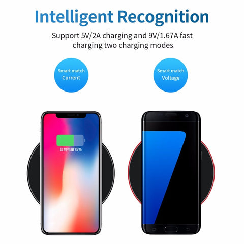 Image of Fast Wireless Charger For Samsung Galaxy S10 S9/S9+ S8 Note 9 USB Qi Charging Pad for iPhone 11 Pro XS Max XR X 8 Plus