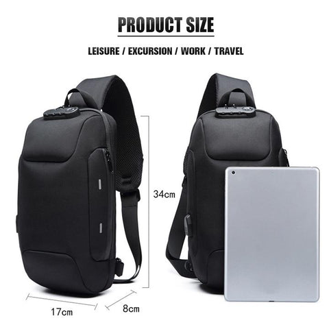 Image of OZUKO 2019 New Multifunction Crossbody Bag for Men Anti-theft Shoulder Messenger Bags Male Waterproof Short Trip Chest Bag Pack