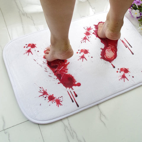 Image of Anti-Slip Bloody Footprints Bath Mat