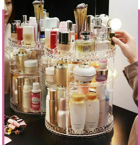 Image of Rotating Crystal Cosmetic Storage Box