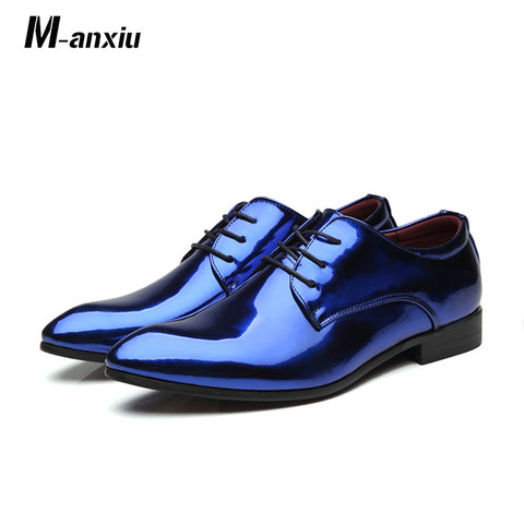 Image of Bright Business Shoes Trend Pointed Toe Casual Wedding Hard-wearing Shoes