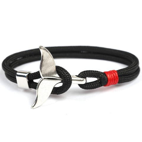 Image of Paracord Whale Tail Hope Bracelet