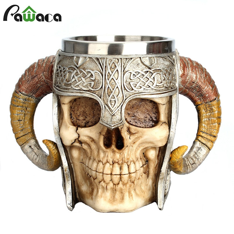 Viking Skull Stainless Steel Mug