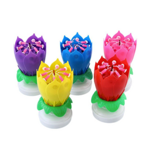 MUSICAL CANDLE LOTUS FLOWER