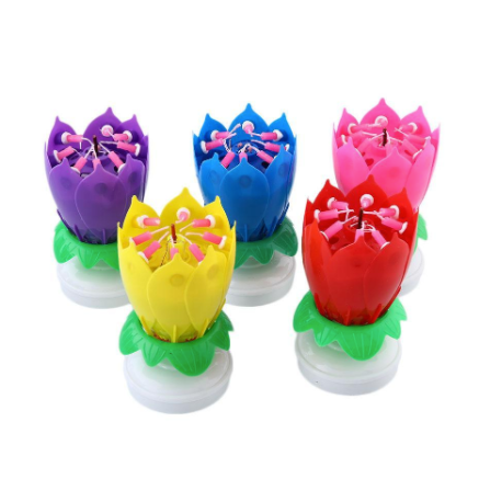 Image of MUSICAL CANDLE LOTUS FLOWER