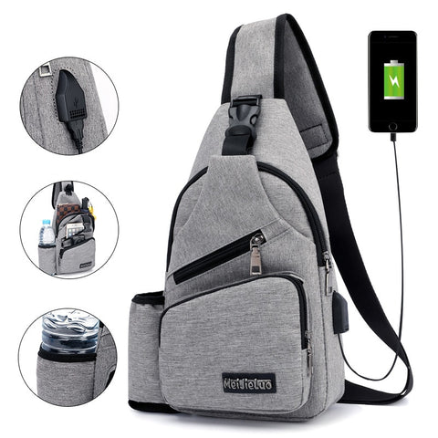 Image of Sling Bag with USB Charging Port