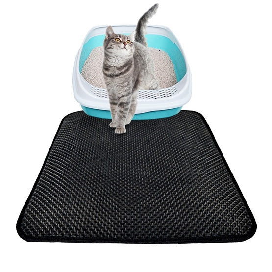 Double Layer Cat Litter Mat with Free Shovel