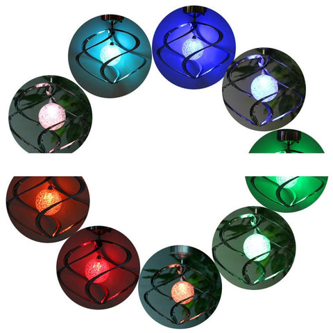 Image of LED Color Changing Solar Wind Chime Light