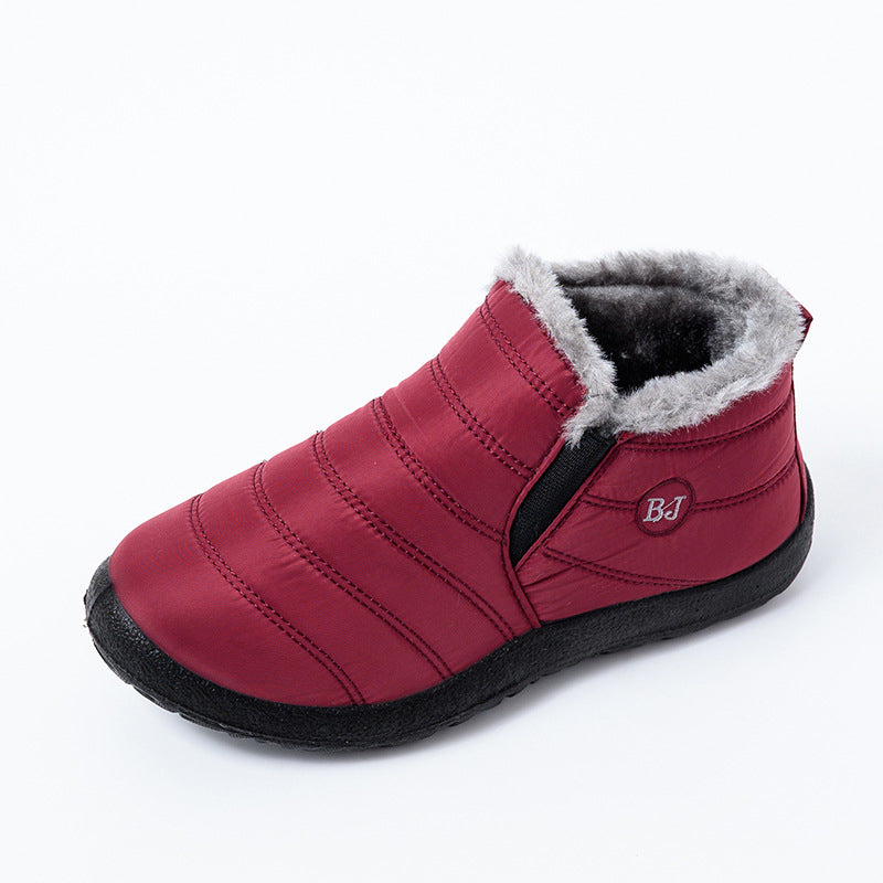 Winter Female Slip On Flat Casual Shoes Waterproof