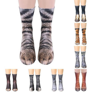 Animal paw crew socks