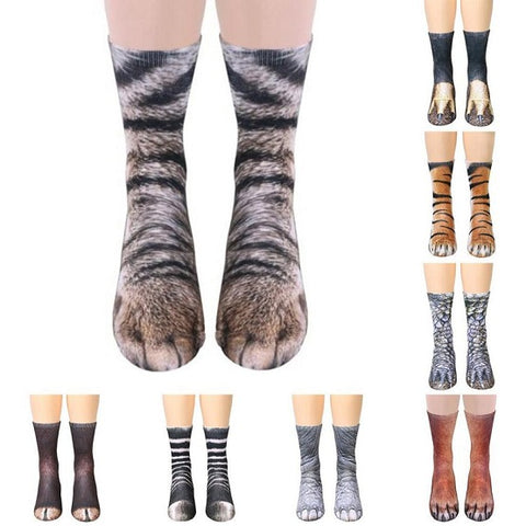Image of Animal paw crew socks