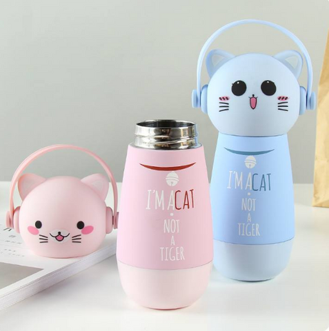 Image of Cat Insulated Thermos Water Bottles