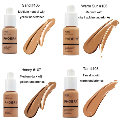 Image of PHOERA Soft Matte Full Coverage Liquid Foundation