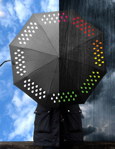 Image of Colour Changing Umbrella When it encounters water