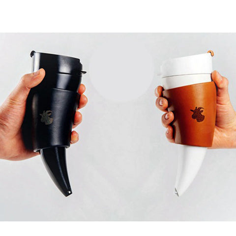 Image of Metal Style Goat's Horn Stainless Steel Thermos Coffee
