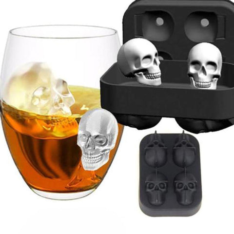 Image of 3D Skull Ice Cube Molds