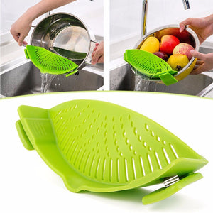 Clip-On Silicone Colander, 1 Size Fits ALL!