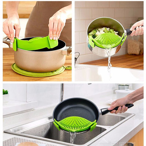 Image of Clip-On Silicone Colander, 1 Size Fits ALL!