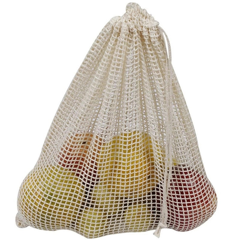 Reusable Cotton Mesh Bag for Vegetables