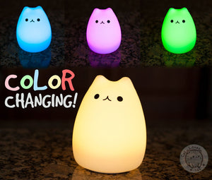 Cute Color Changing Cat Touch Lamp