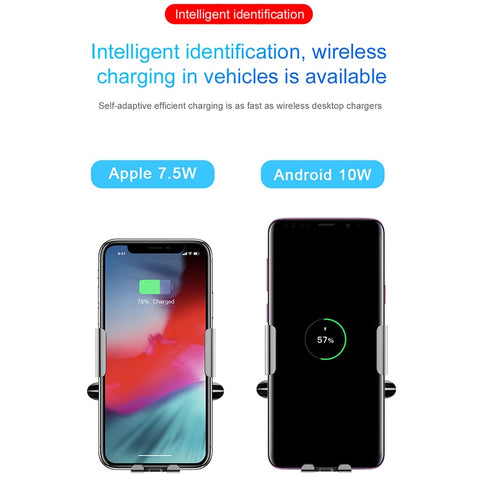 Image of Intelligent Infrared Fast Wireless Charging Car Phone Holder