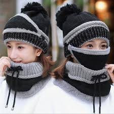 Image of Beanie Hat with Scarf and Mask