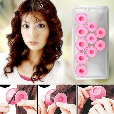 Image of Set of 10 Silicone Hair Curlers