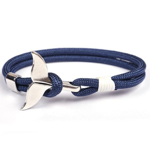 Image of Paracord Whale Tail Hope Bracelet